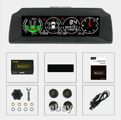 X91 GPS Slope Meter Tire Pressure Monitor Inclinometer TPMS Gauge Speed Alarm