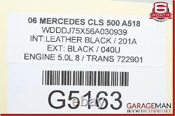 06-11 Mercedes W219 Cls500 E350 Ensemble De Capteurs De Pression Des Pneus De 4 Pc 315 Mhz