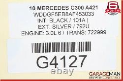 06-14 Mercedes W204 C300 Cls550 Ensemble De Capteurs De Pression Des Pneus De 3 433,92 Mhz