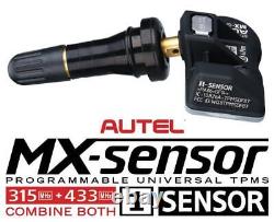 20 Pack Autel Tpms Mx-sensor 315mhz Capteur 433mhz Caoutchouc Universel Programmable
