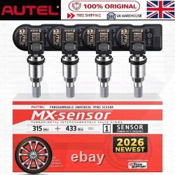 4PACK Autel MX-Sensor 2-en-1 Capteur TPMS programmable universel pour pneus, outil de pression des pneus