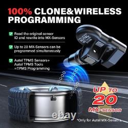 4PACK Autel MX-Sensor 2-en-1 Capteur TPMS programmable universel pour pneus, outil de pression des pneus