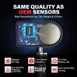 4PACK Autel MX-Sensor 2-en-1 Capteur TPMS programmable universel pour pneus, outil de pression des pneus
