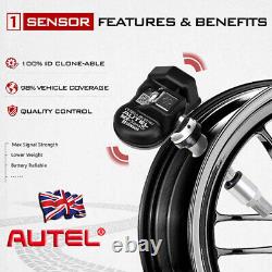 4PCS Autel MX-Sensor 2 en 1 Universel Capteur de Pression des Pneus Métal TPMS Programmation