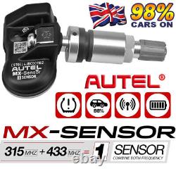 4PCS Autel MX-Sensor 2 en 1 Universel Capteur de Pression des Pneus Métal TPMS Programmation