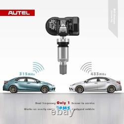 4PCS Autel MX-Sensor 2 en 1 Universel Capteur de Pression des Pneus Métal TPMS Programmation