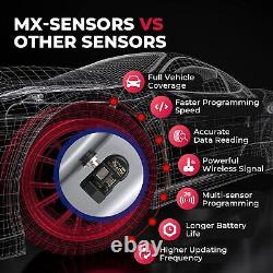 4PCS Autel MX-Sensor 315&433MHz Capteur de Pression des Pneus Universel en Métal TPMS