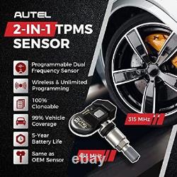 4PCS Autel MX-Sensor 315 & 433MHz TPMS Pression des pneus programmable avec tige métallique HOT