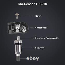 4PCS Autel MX-Sensor 315 & 433MHz TPMS Pression des pneus programmable avec tige métallique HOT