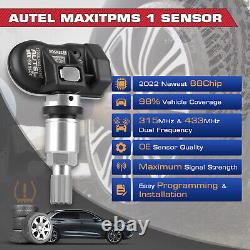 4PCS Autel TPMS MX-Sensor 2en1 Capteur de pression des pneus programmable 315MHz & 433MHz