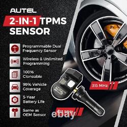 4PCS Autel TPMS MX-Sensor 315MHz + 433MHz 2en1 Capteur de Pression des Pneus Programmable