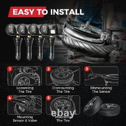 4PCS Autel TPMS MX-Sensor 315MHz + 433MHz 2en1 Capteur de Pression des Pneus Programmable