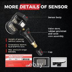 4PCS Autel TPMS MX-Sensor 315MHz 433MHz Capteur de Pression des Pneus Auto 2en1 en Caoutchouc