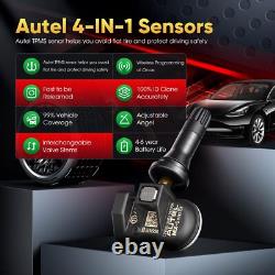 4PCS Capteur TPMS Autel MX-Sensor 2 en 1 315 MHz 433 MHz Capteur de pression des pneus programmable