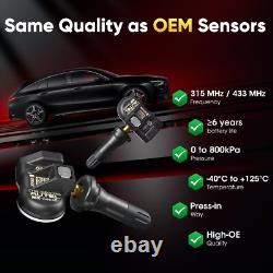 4PCS Capteur TPMS Autel MX-Sensor 2 en 1 315 MHz 433 MHz Capteur de pression des pneus programmable
