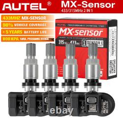 4PCS Capteur TPMS Programmable Autel MX-Sensor 433mhz&315MHZ 2 En 1 Pression des Pneus