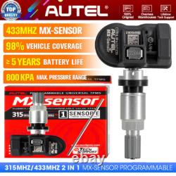 4PCS Capteur TPMS Programmable Autel MX-Sensor 433mhz&315MHZ 2 En 1 Pression des Pneus