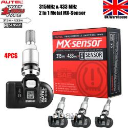 4PCS Capteurs TPMS Autel 315 MHz 433 MHz MX-Sensors Système de surveillance de la pression des pneus