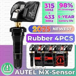 4Pcs Capteur de Pression des Pneus Autel MX-Sensor Système de Surveillance TPMS 315&433MHz