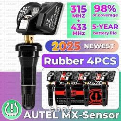 4Pcs Capteur de Pression des Pneus TPMS Autel MX-Sensor 315&433MHz