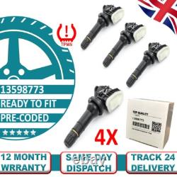 4X Capteur de Pression des Pneus TPMS Pré-Programmé S'adapte à Vauxhall Mokka Mokka x Viva