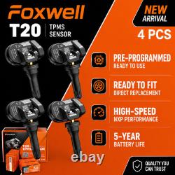 4X capteurs TPMS FOXWELL authentiques préprogrammés compatibles avec Ford Ka (MK2) 2008-2014