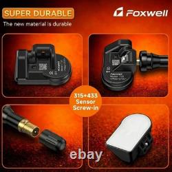 4X capteurs TPMS FOXWELL authentiques préprogrammés compatibles avec Ford Ka (MK2) 2008-2014