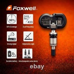 4X capteurs TPMS FOXWELL authentiques préprogrammés compatibles avec Ford Ka (MK2) 2008-2014