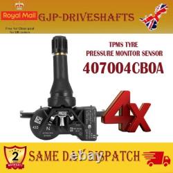 4X pour NISSAN QASHQAI II J11 X-TRAIL T32 NV200 CAPTEUR DE SURVEILLANCE DE LA PRESSION DES PNEUS