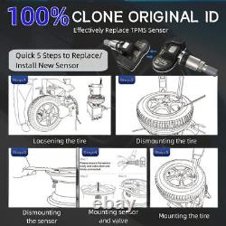4 Capteur TPMS Autel 315MHz 433MHz Outil Programmable de Capteur de Pression des Pneus 2en1