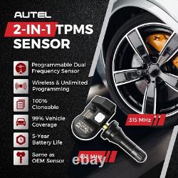 4 Capteurs TPMS Autel MX Capteurs de pression des pneus en caoutchouc 2en1 315MHz 433Mhz