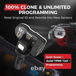 4 Capteurs TPMS Autel MX Capteurs de pression des pneus en caoutchouc 2en1 315MHz 433Mhz
