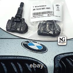 4×SENSOR DE PRESSION DES PNEUS TPMS NOIR GENUINE BMW F15 F16 F20 F21 F23 F30 F31 F32