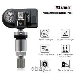 4 X Capteur Autel MX-Sensor 315MHz+433MHz 2 En 1 Capteur TPMS Programmable de Pression des Pneus