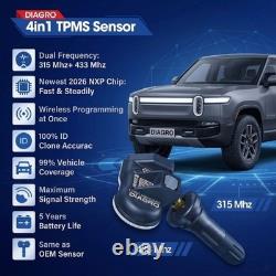 4 capteurs TPMS de surveillance de la pression des pneus, préprogrammés, adaptés à la Ford Puma 2019-2026