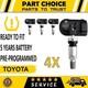 4 Capteurs Tpms Pr&eacute;programm&eacute;s Pour Toyota Corolla (e140/e170/e210) 2007-2025