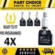 4 Capteurs De Pression Des Pneus Tpms Pr&eacute;programm&eacute;s Pour Bmw S&eacute;rie 7 (2014-2022) G11/g12