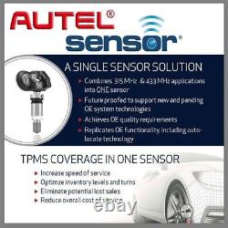 4 pièces Autel MX-Sensor 315 et 433 MHz Capteur de pression des pneus TPMS programmable universel