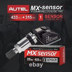 4 pièces Autel MX-Sensor 315 et 433 MHz Capteur de pression des pneus TPMS programmable universel