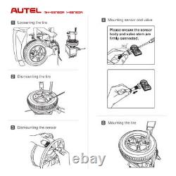 4 pièces Autel MX-Sensor 315 et 433 MHz Capteur de pression des pneus TPMS programmable universel