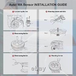 4 pièces Autel MX-Sensor 315 et 433 MHz Capteur de pression des pneus TPMS programmable universel