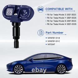 4 pièces TPMS préprogrammés pour Tesla Model 3 S X Y Bluetooth 5.0 2021-2025