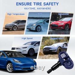 4 pièces TPMS préprogrammés pour Tesla Model 3 S X Y Bluetooth 5.0 2021-2025