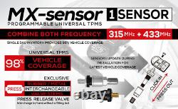 4pcs Autel MX-Sensor 315&433MHz Capteur de pression des pneus TPMS programmable universel