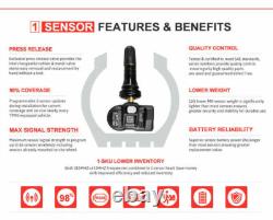 4pcs Autel TPMS MX-Sensor 2en1 315MHz & 433MHz Capteur de Pression des Pneus Programmable