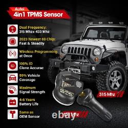 4pcs Autel TPMS MX-Sensor 2en1 315MHz & 433MHz Capteur de Pression des Pneus Programmable