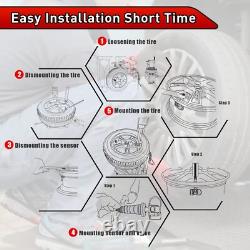 4pcs Autel TPMS MX-Sensor 2en1 315MHz & 433MHz Capteur de Pression des Pneus Programmable