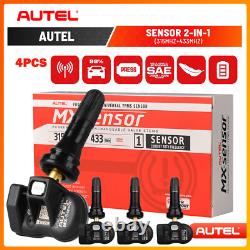 4pcs Autel TPMS MX-Sensor 2en1 315MHz & 433MHz Programmation de Capteur de Pression des Pneus