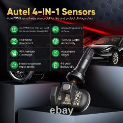 4pcs Autel TPMS MX-Sensor 2en1 315MHz & 433MHz Programmation de Capteur de Pression des Pneus