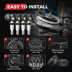 4x Capteur TPMS Autel MX-Sensor 315MHz+433MHz Programmable Moniteur de Pression des Pneus